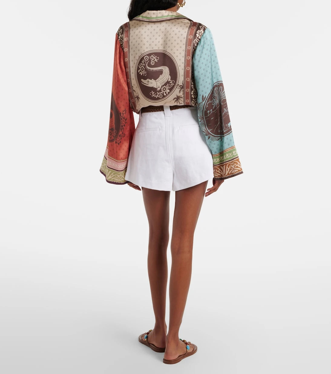 Frame - The Structural pleated denim shorts