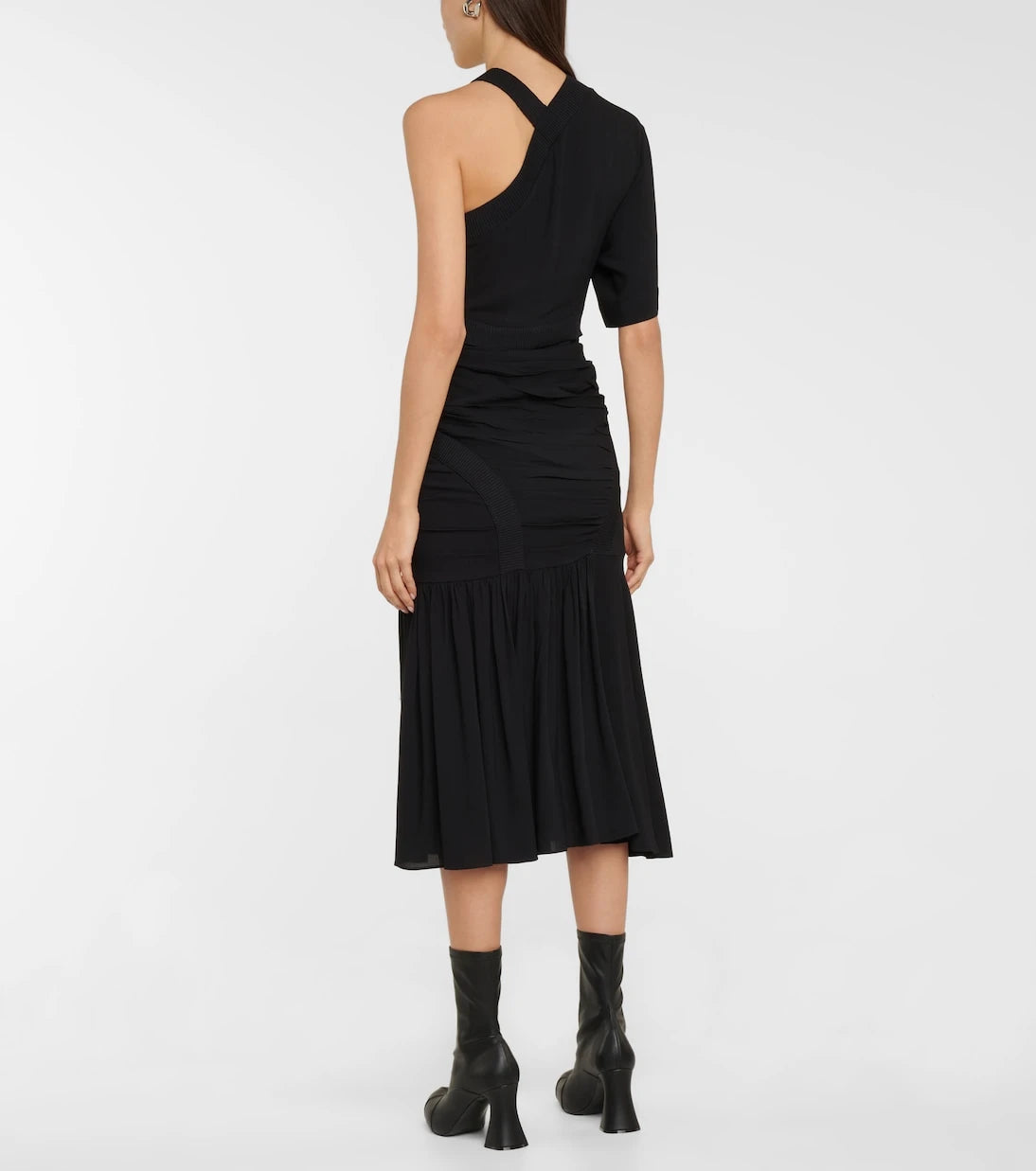 Stella McCartney - Emmeline crêpe one-shoulder midi dress
