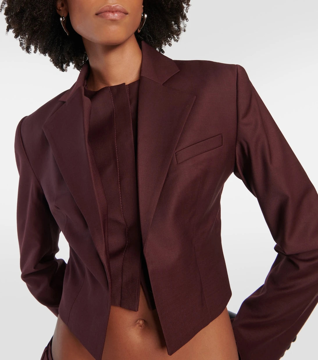 Aya Muse - Sylva cropped wool blazer