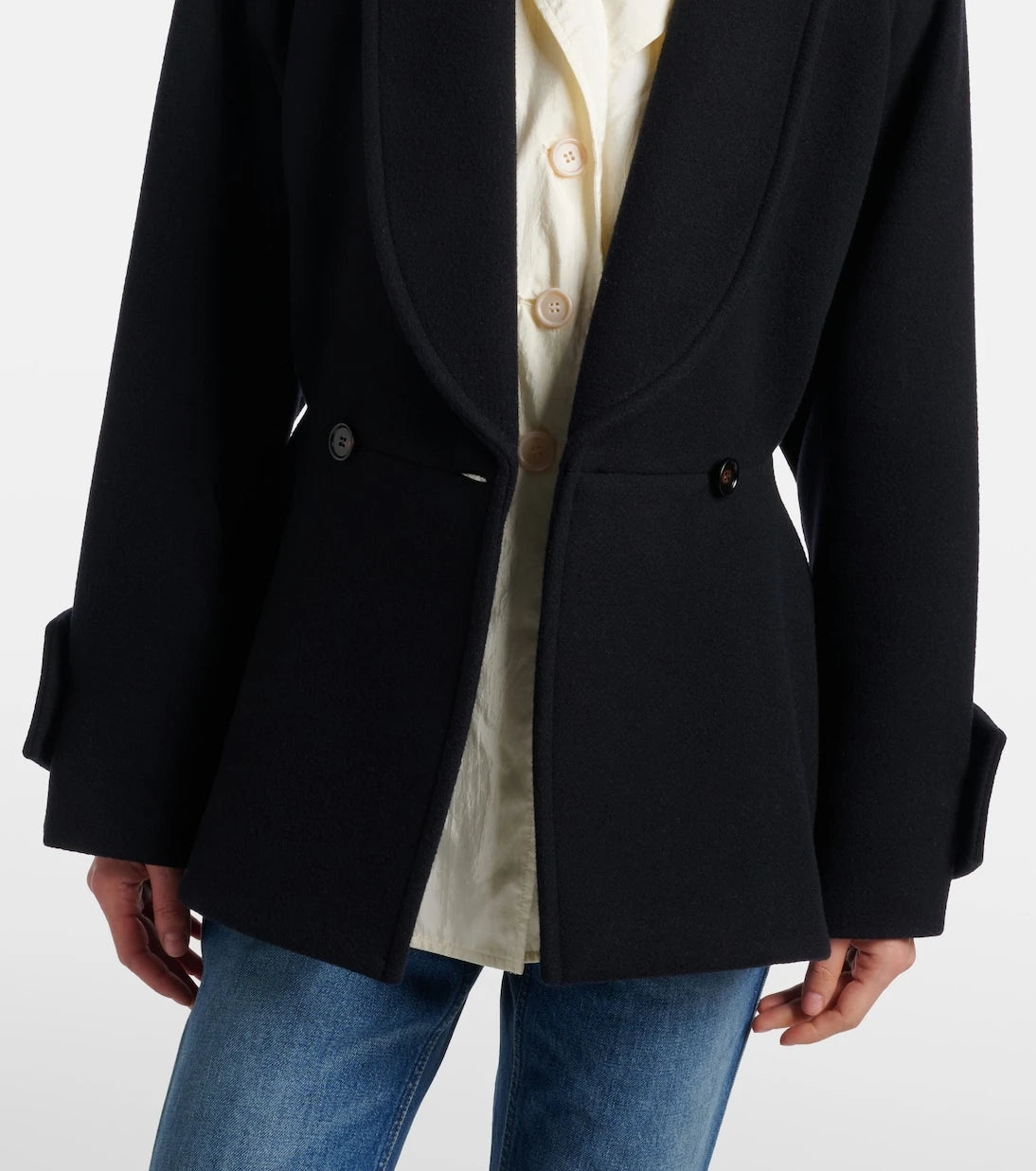 Chloé - Peplum wool-blend coat