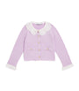 Self-Portrait Kids Pointelle Knitted Ribbed Cardigan (3-12 Years)