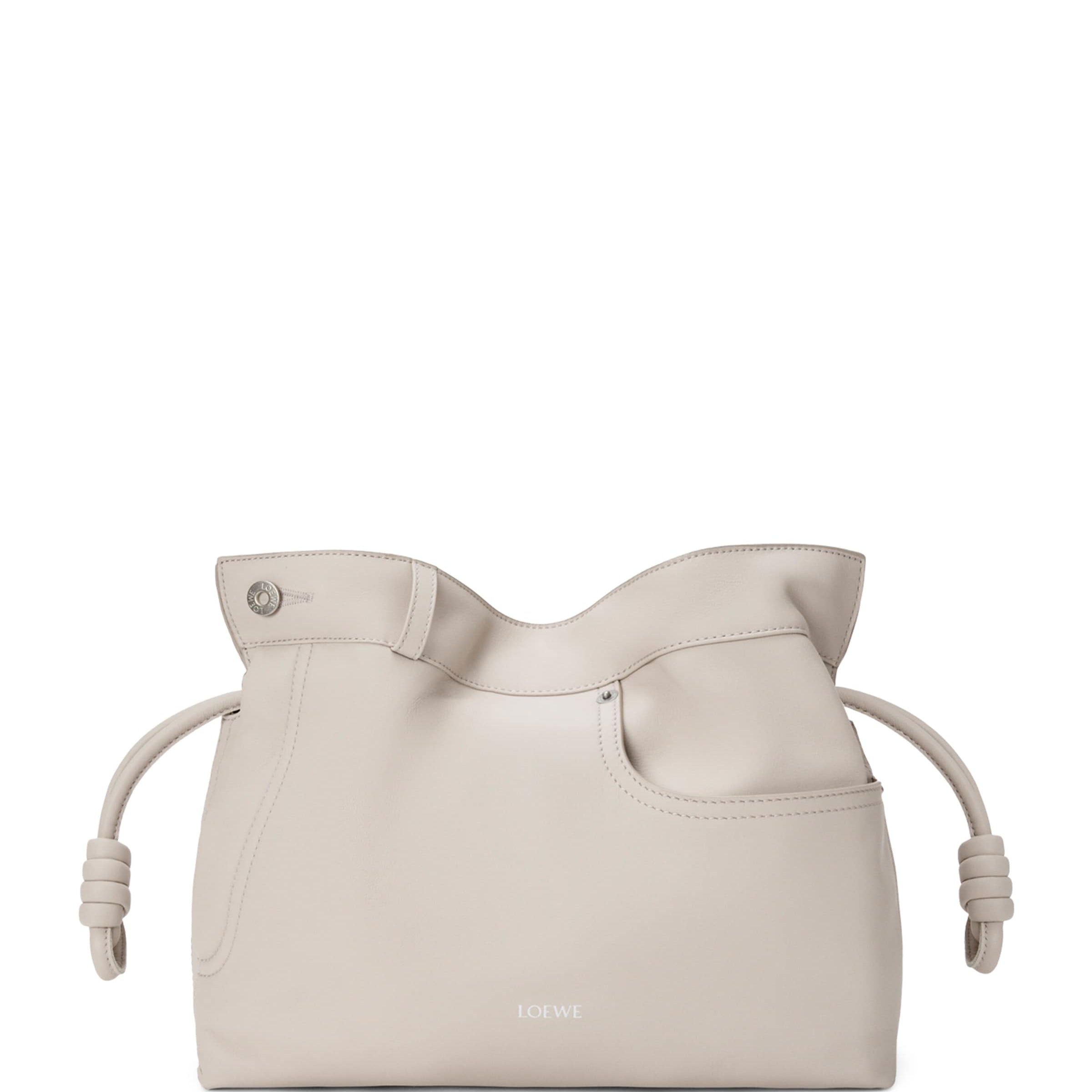 Leather Jean-Detail Flamenco Purse