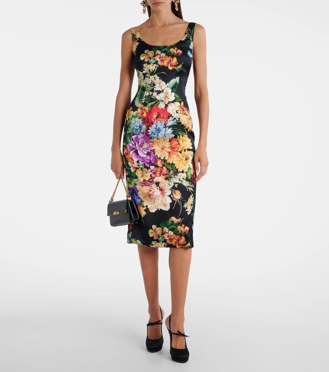 Dolce&Gabbana - Floral satin midi dress