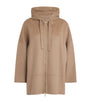 Max Mara Beige Virgin Wool Zip-Up Hoodie