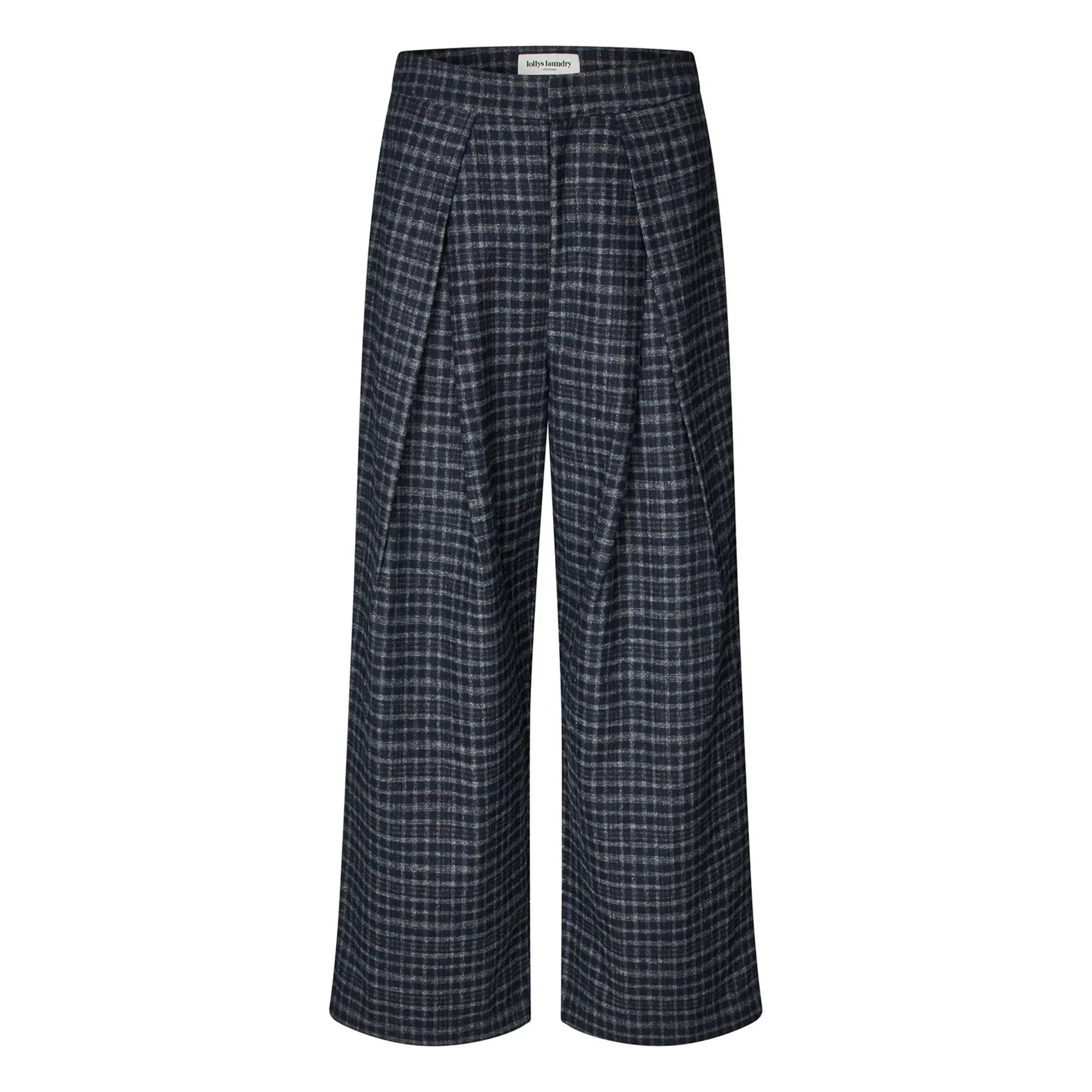 Lollys Laundry - Zola Carreaux Trousers | Dark Blue