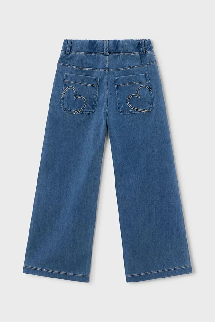 Çocuklar için wide leg kot pantolon