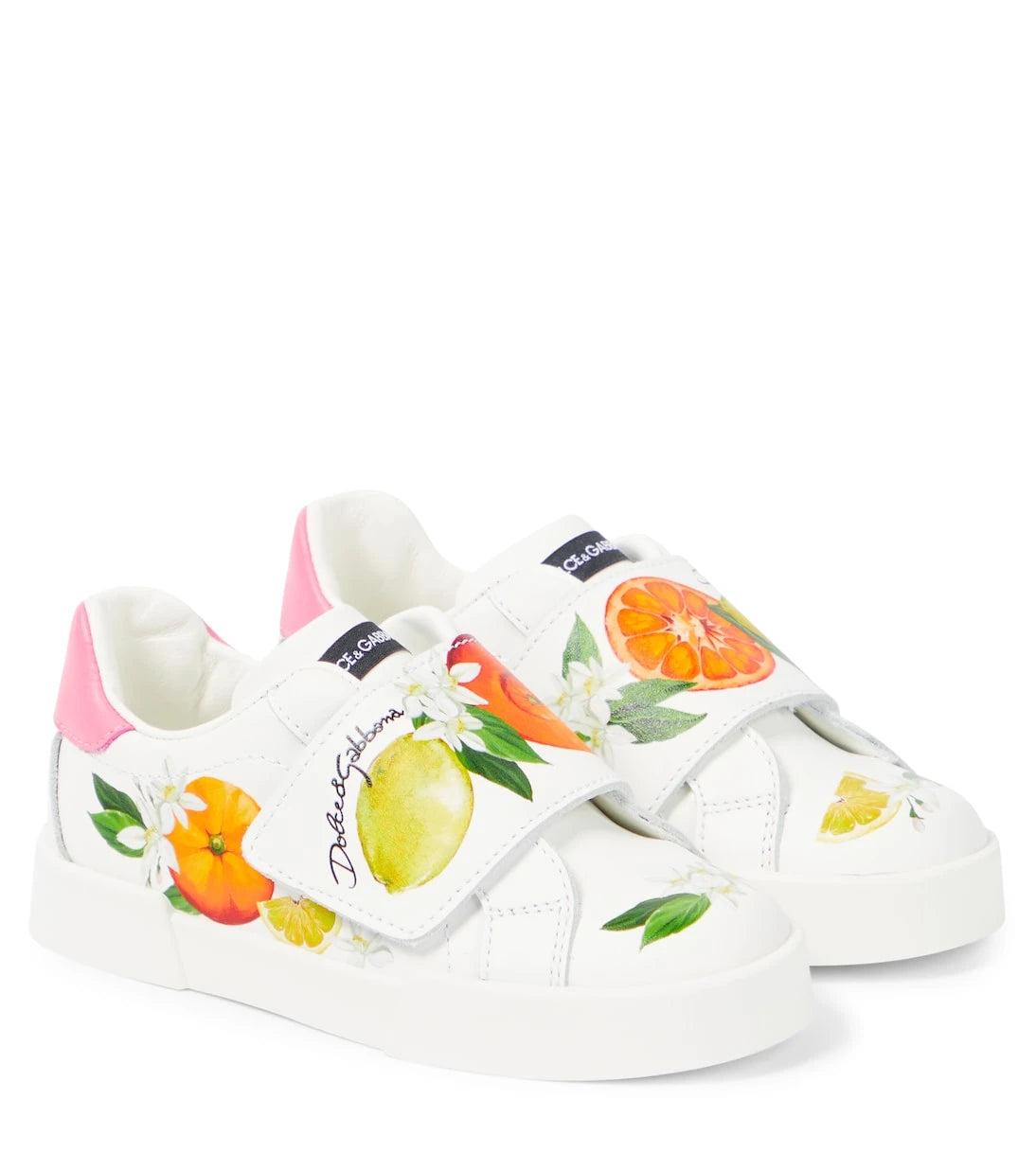 Dolce&Gabbana Kids - أحذية رياضية جلدية مطبوعة