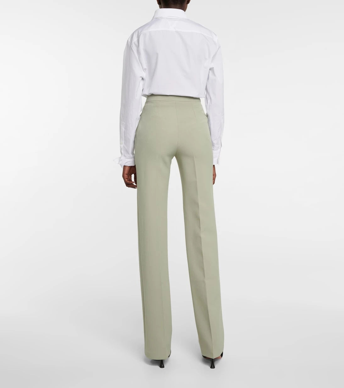 Safiyaa - Goldie high-rise straight crêpe pants