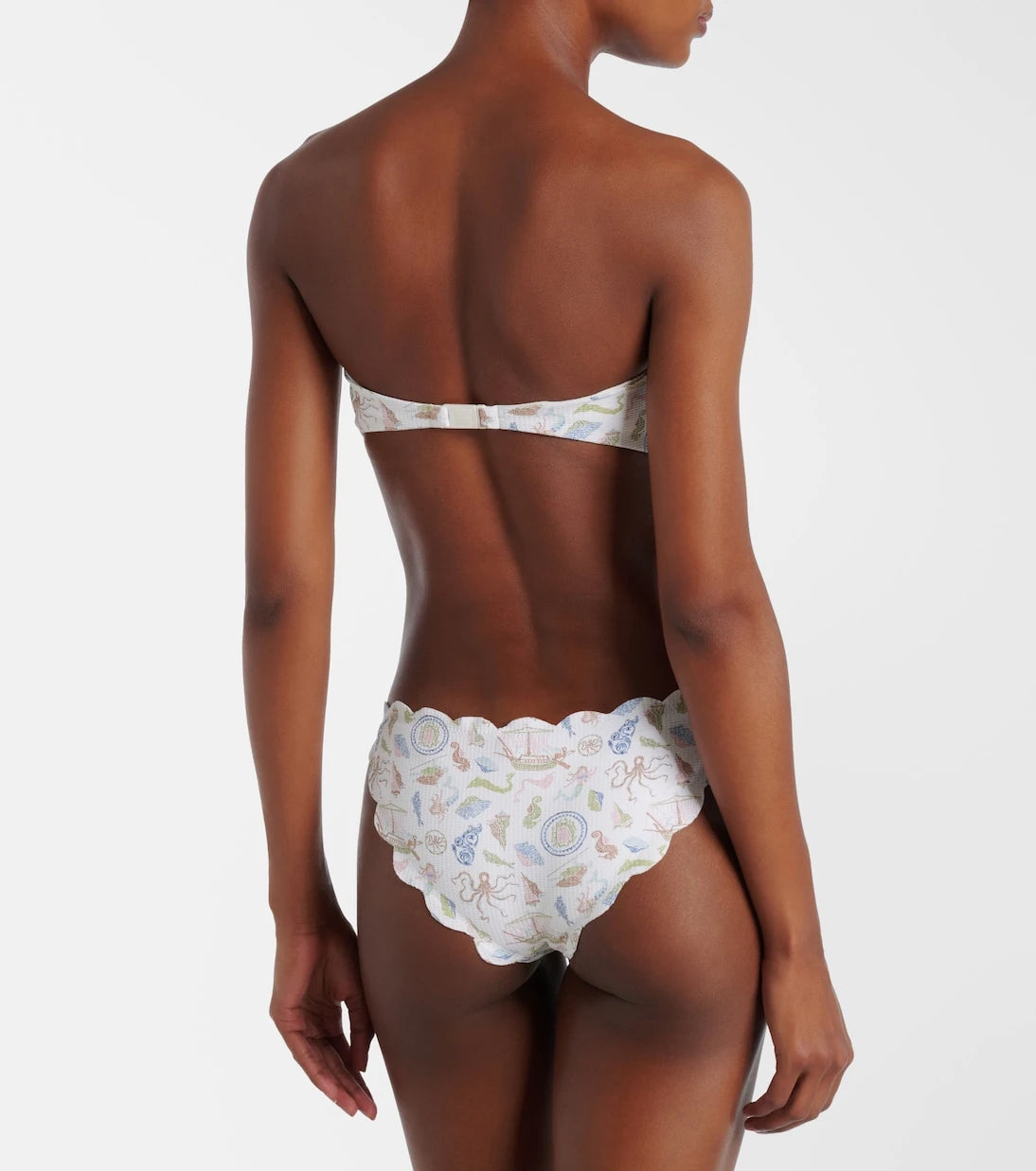 Marysia - Antibes scalloped bandeau bikini top