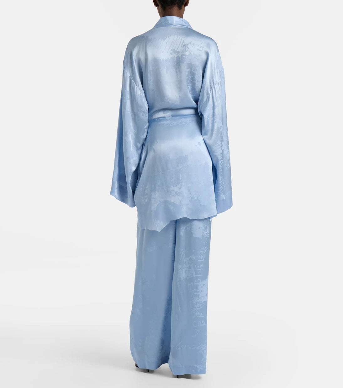 Balenciaga - فستان لف من الحرير