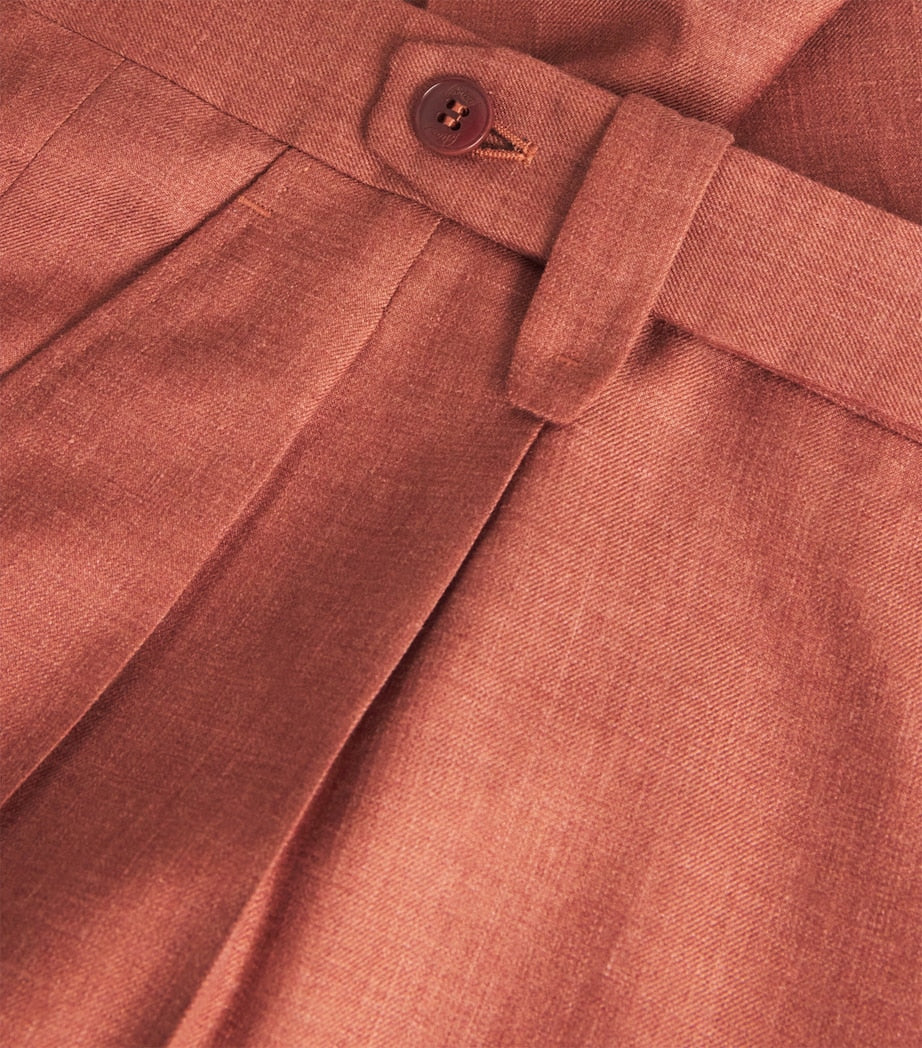 Silk-Cashmere Slim Tailored Trousers