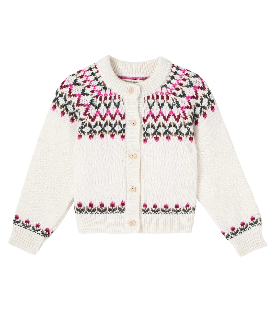The New Society - Wendy jacquard wool-blend cardigan