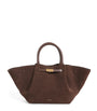 Demellier Brown Medium Suede New York Tote Bag