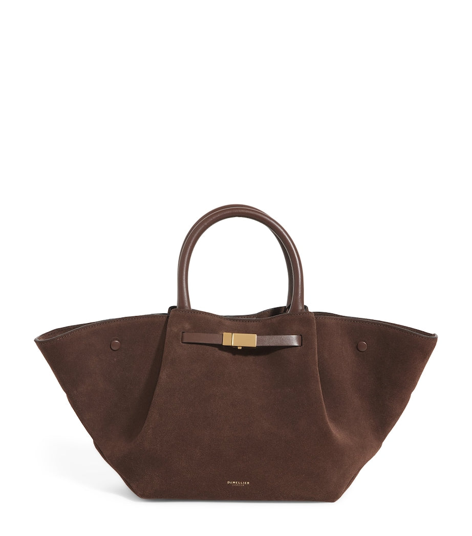 Demellier Brown Medium Suede New York Tote Bag