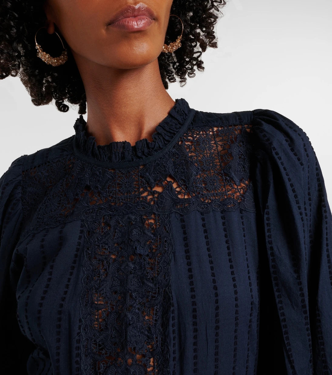 Ulla Johnson - Amelie lace and cotton midi dress
