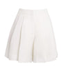 Maje White Pleated Tailored Shorts