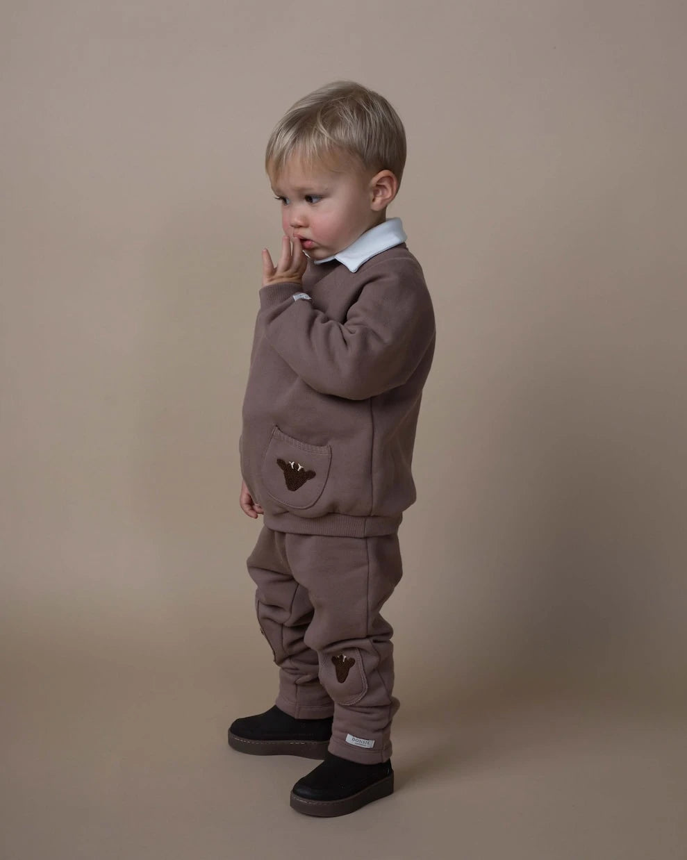 Donsje - Baby Foppe appliqué cotton sweater