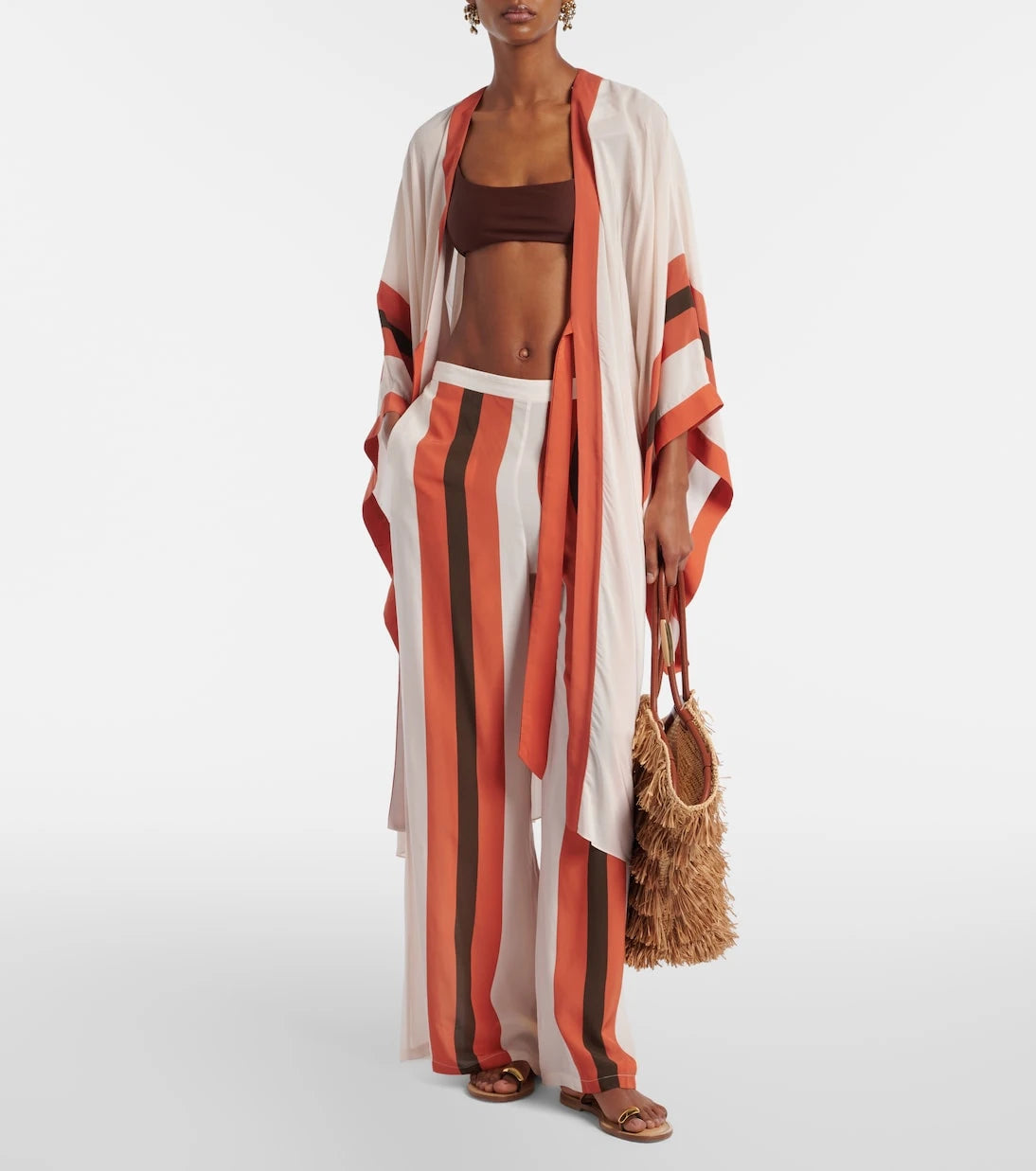 Adriana Degreas - Striped wide-leg pants