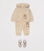 Burberry Kids Cotton Check-Patch Hoodie (6-24 Months)