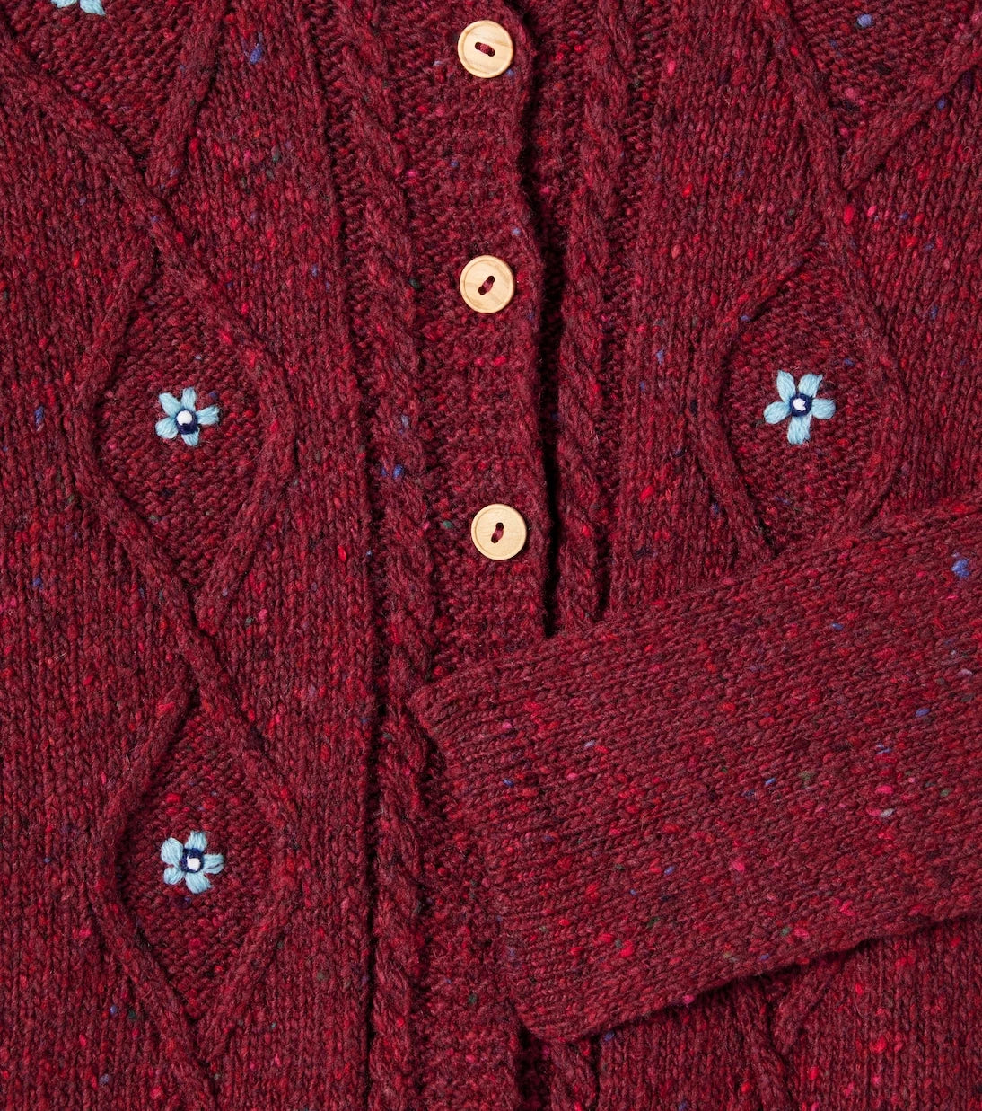 La Coqueta - Denali cable-knit wool-blend cardigan