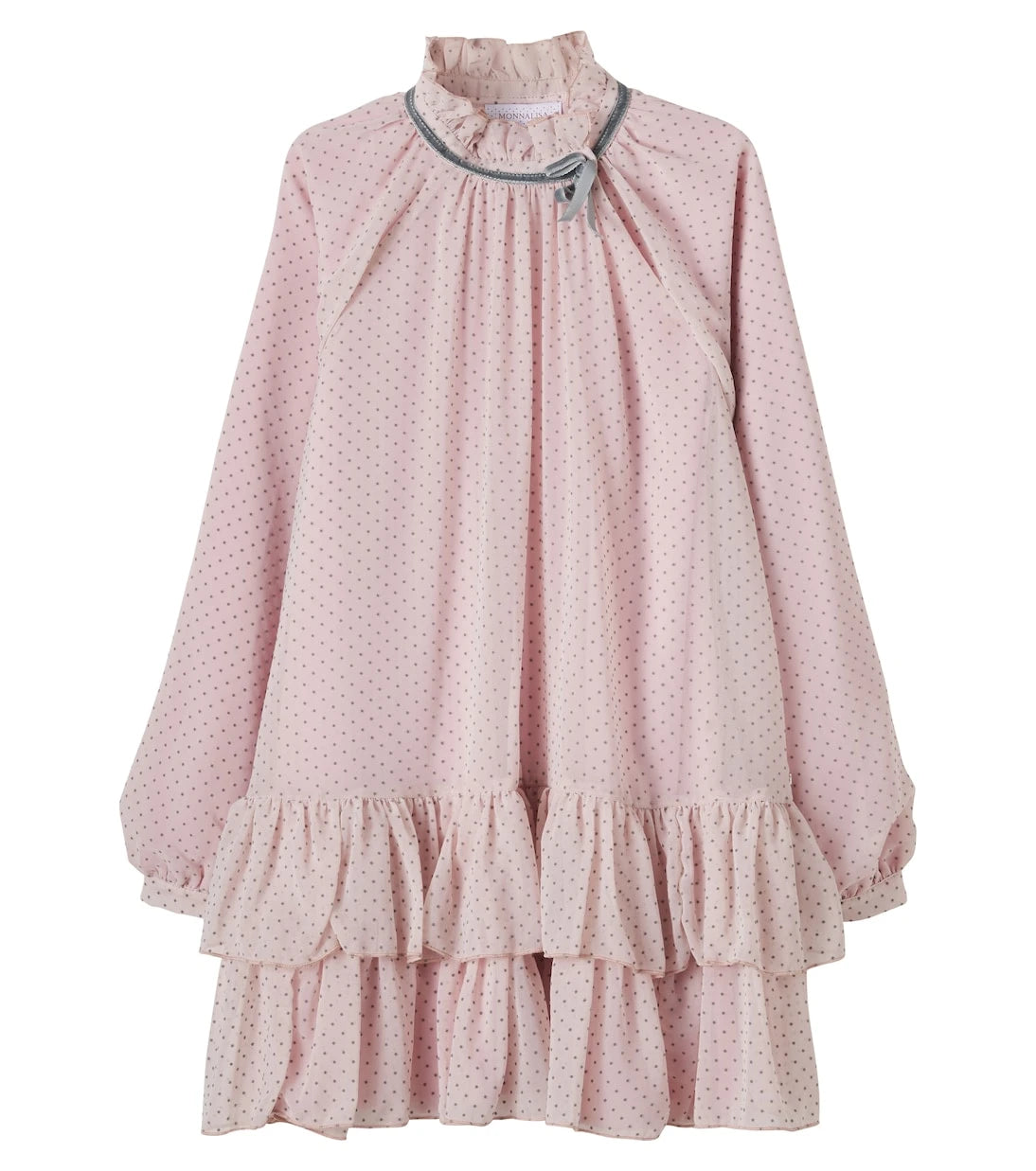 Monnalisa - Polka-dot tiered dress