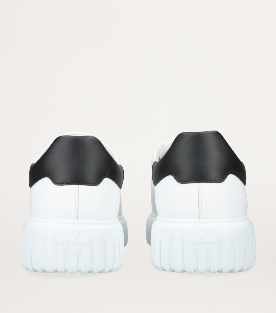 Leather H-Stripes Sneakers WHITE