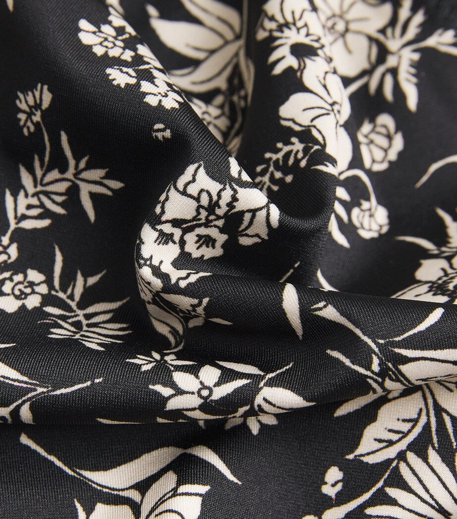 Ulla Johnson Black Floral Zahara Bikini Bottoms