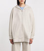 Max Mara White Cotton-Blend Jersey Hoodie