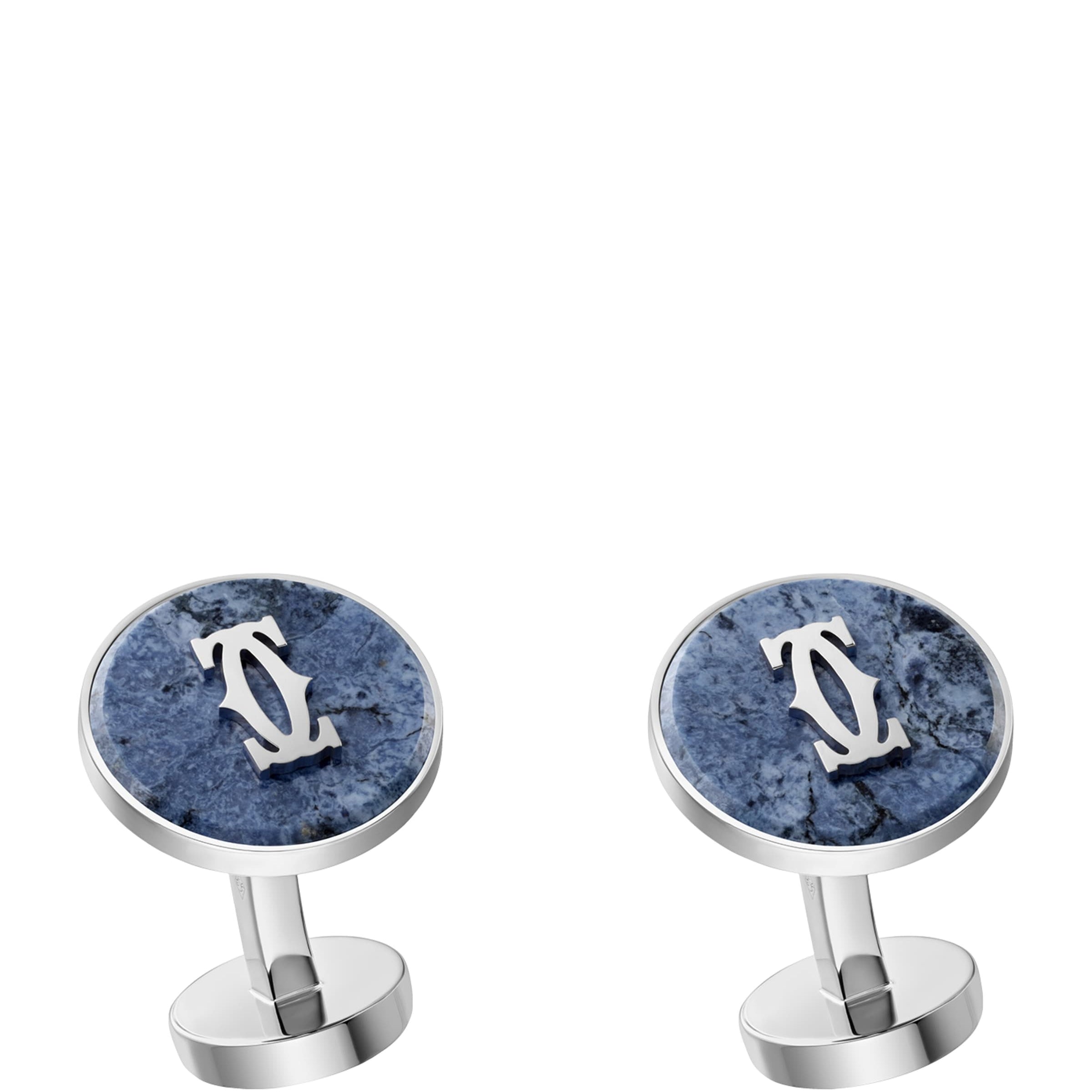 Cartier Sterling Silver Double C de Cartier Cufflinks