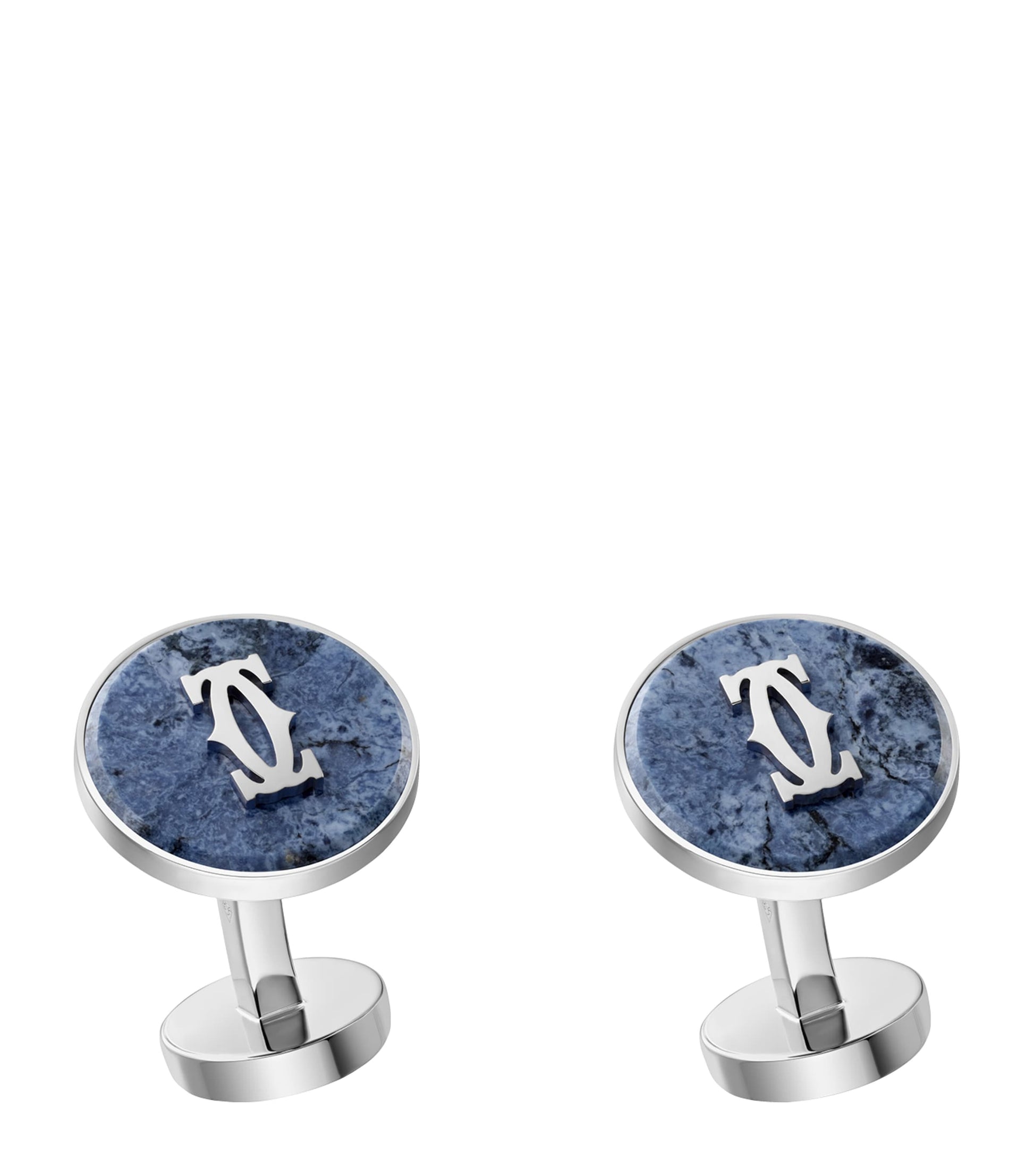 Cartier Sterling Silver Double C de Cartier Cufflinks