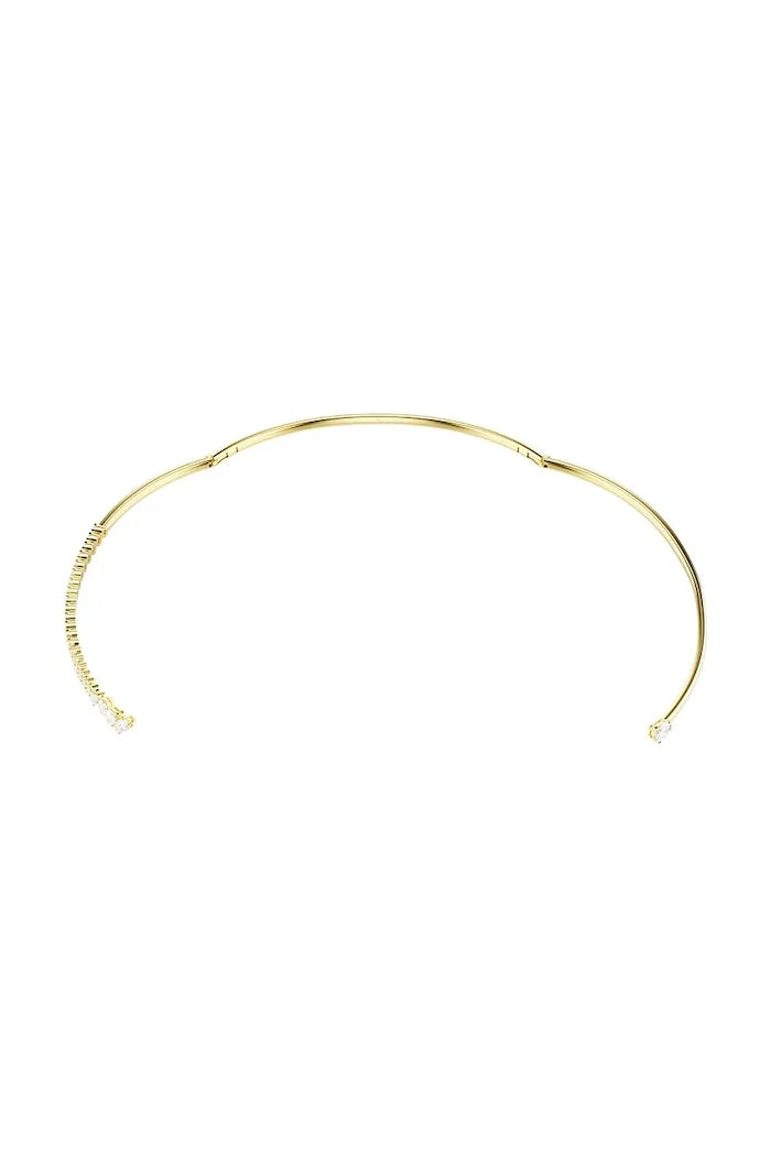 Swarovski kadın choker kolye, altın kaplama, zirkonlu MESMERA