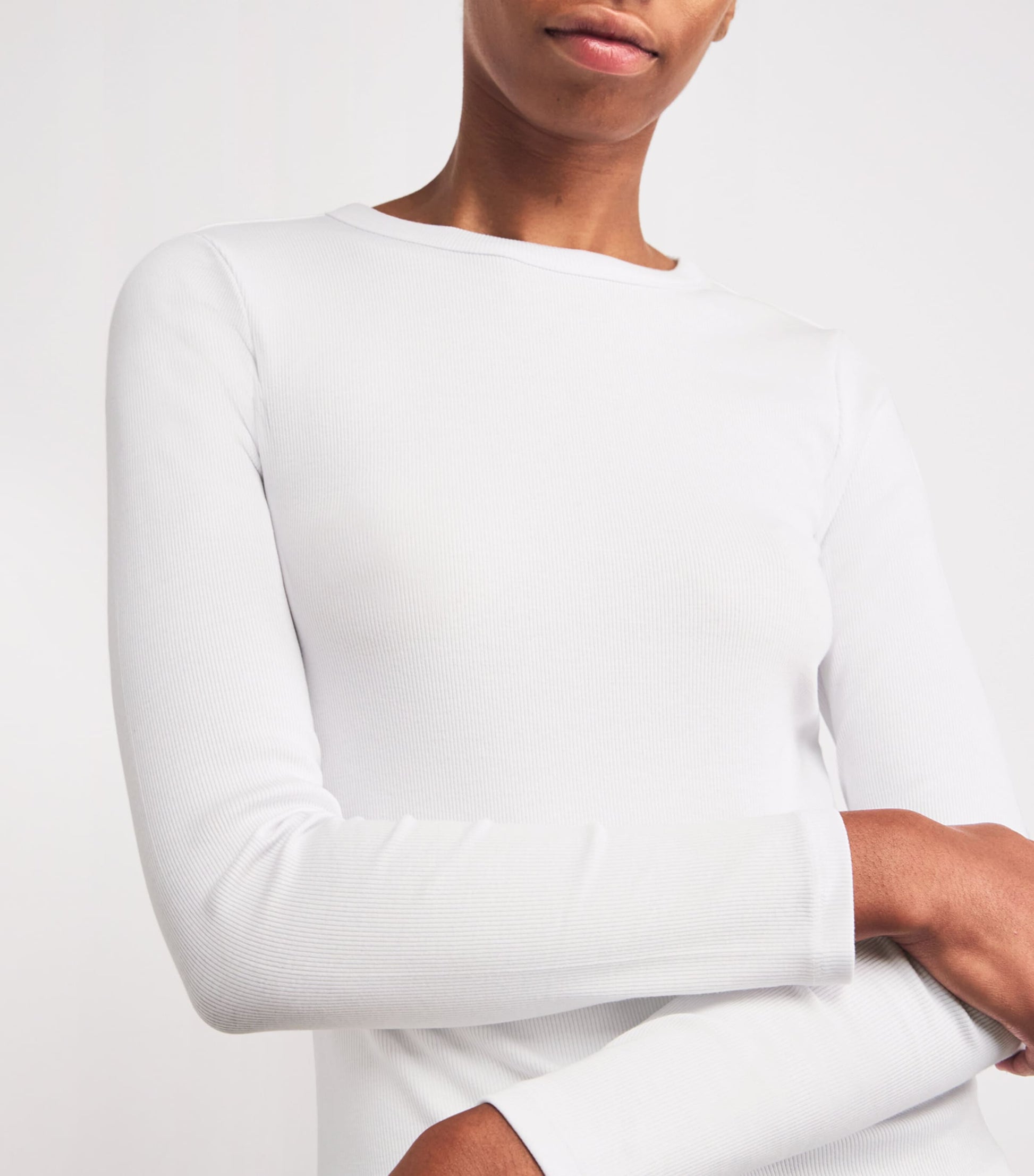 ME+EM White Cotton-Blend Long-Sleeve T-Shirt