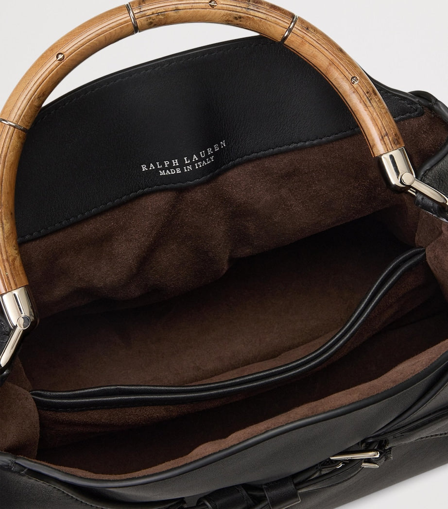 Black Calfskin The Ralph Top-Handle Bag