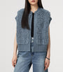 Wool-Blend Open-Front Elias Gilet SLATE BLUE