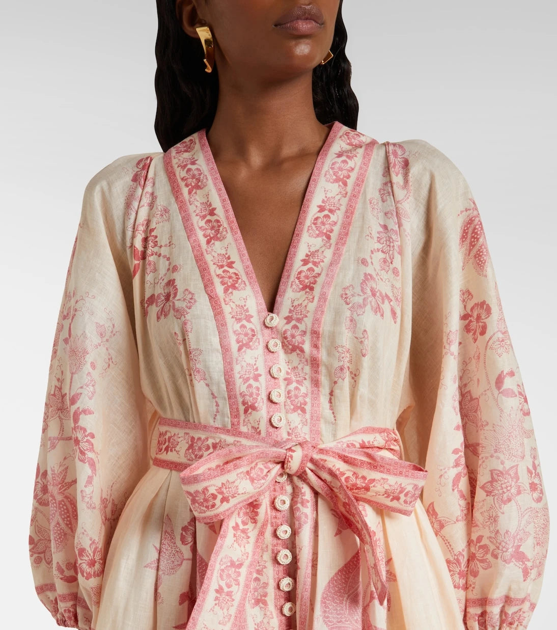Zimmermann - Lucky floral linen minidress