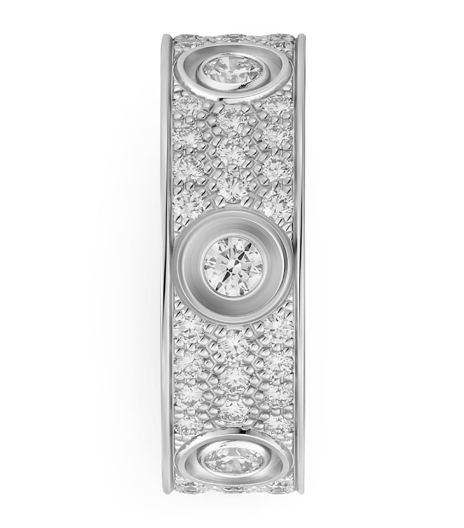 White Gold and Diamond LOVE Ring