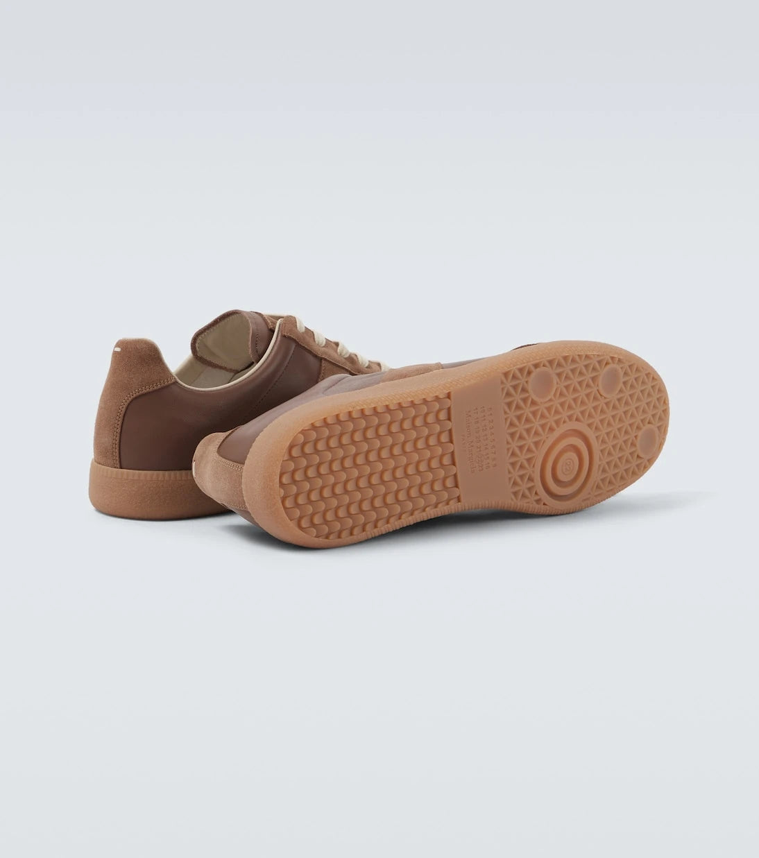 Maison Margiela - Replica leather-trimmed suede sneakers