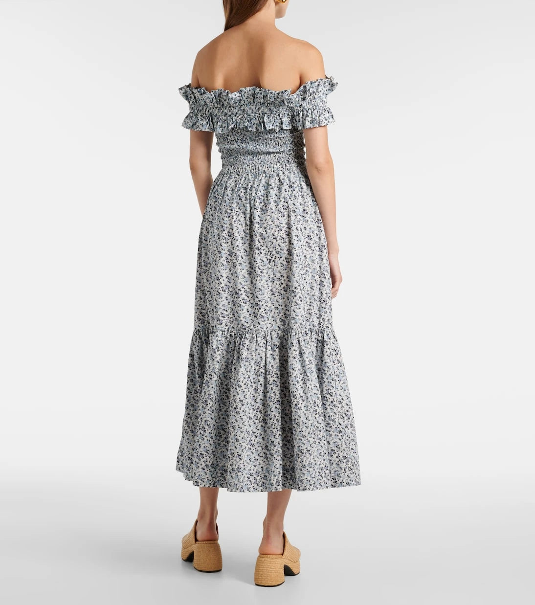 Ganni - Floral cotton maxi skirt