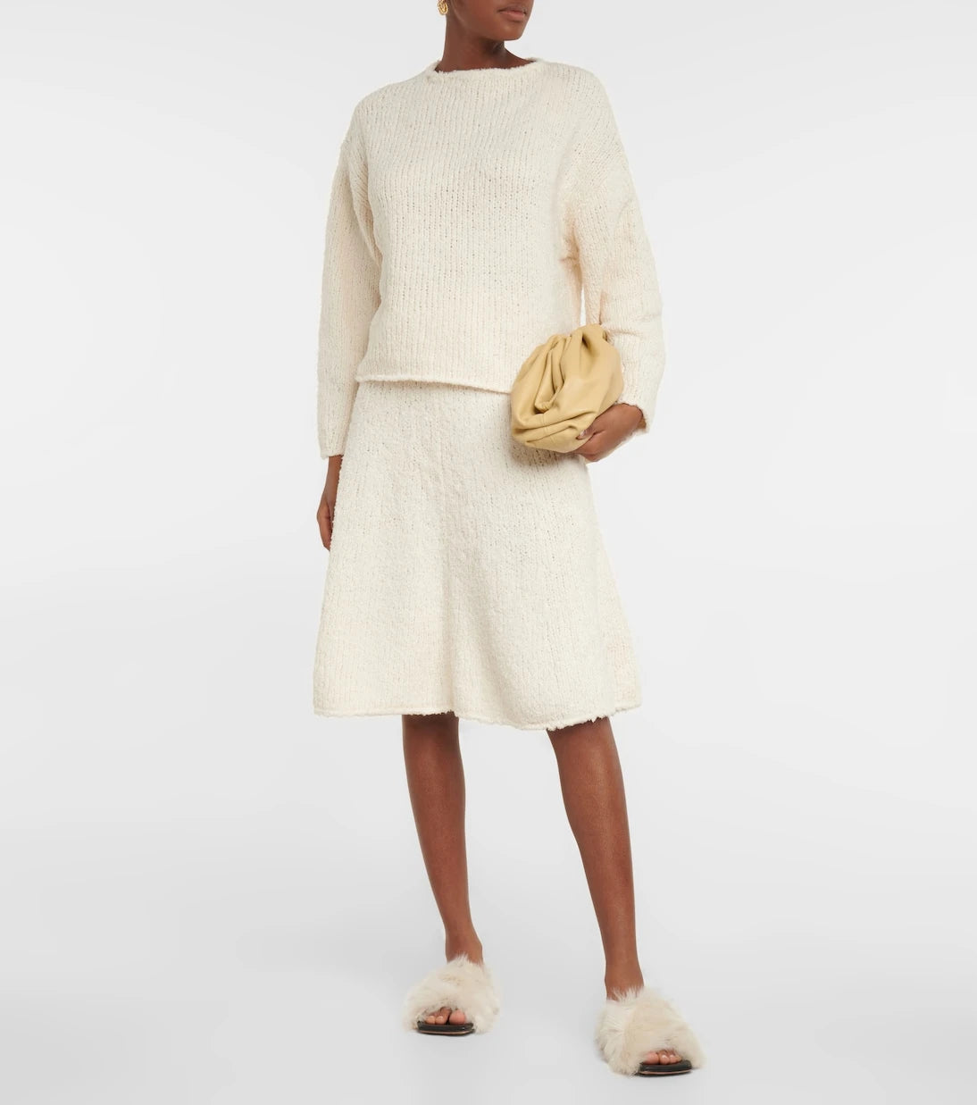 Proenza Schouler - Frayed cotton-blend midi skirt
