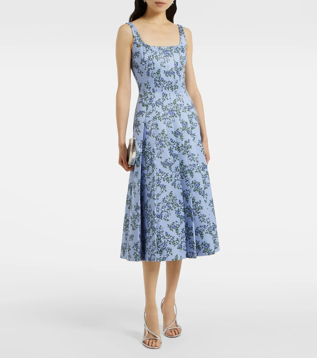 Emilia Wickstead - Adele floral pleated midi dress