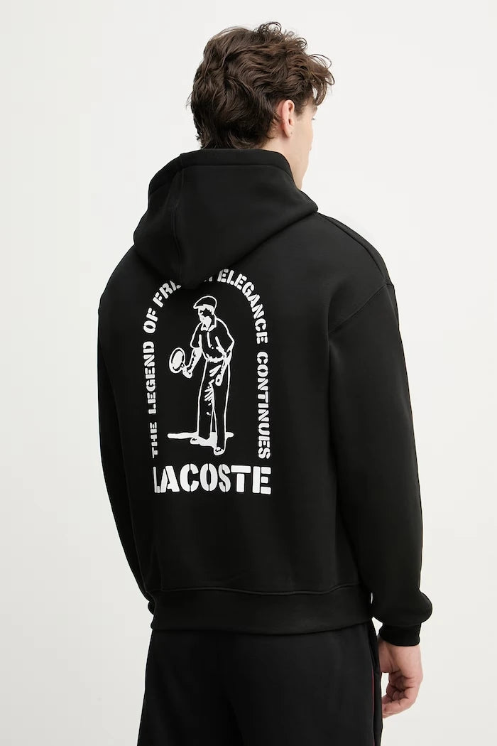 Lacoste суичър с качулка мъжки от памук