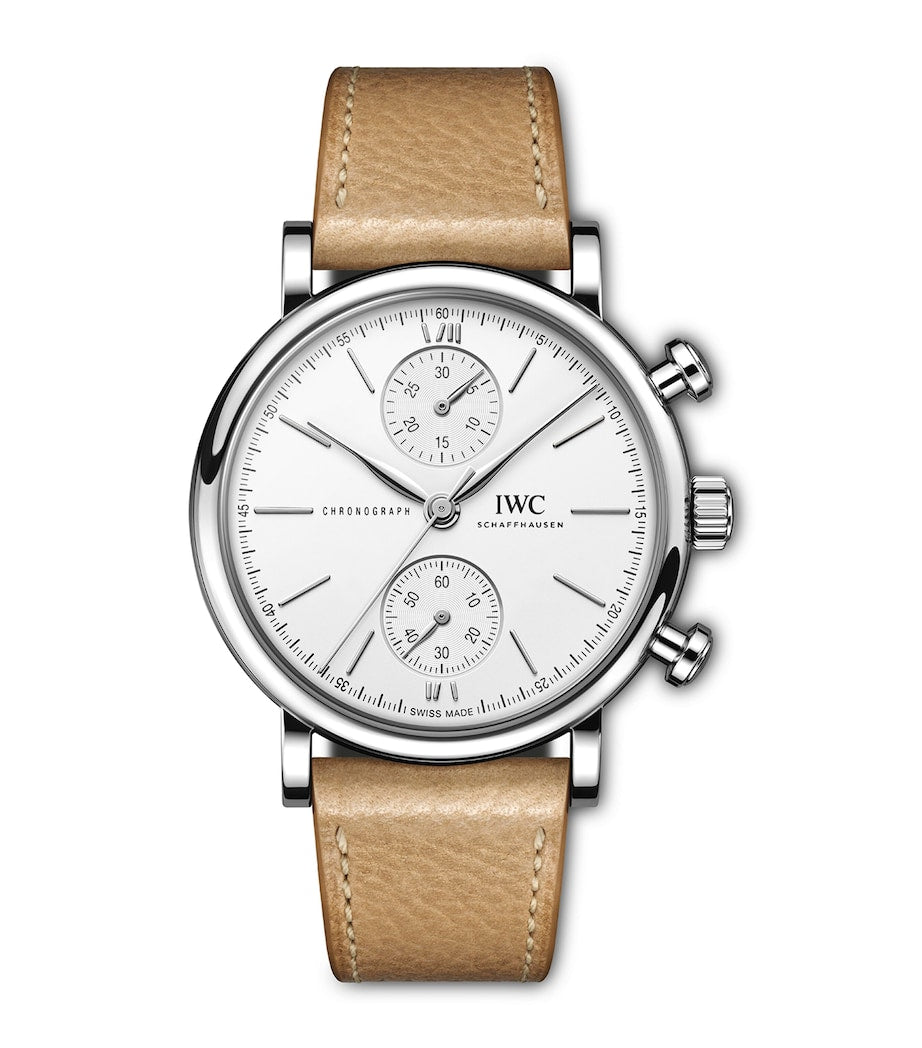 IWC Schaffhausen Stainless Steel Portofino Chronograph Watch 39mm