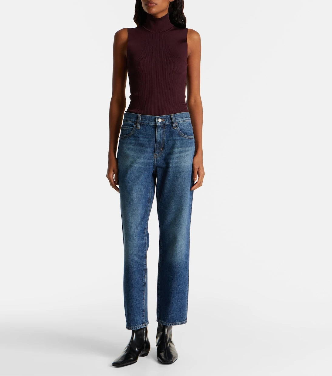 Frame - Hang high-rise straight jeans
