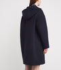 MAX&Co. Blue Wool-Blend Duffle Coat