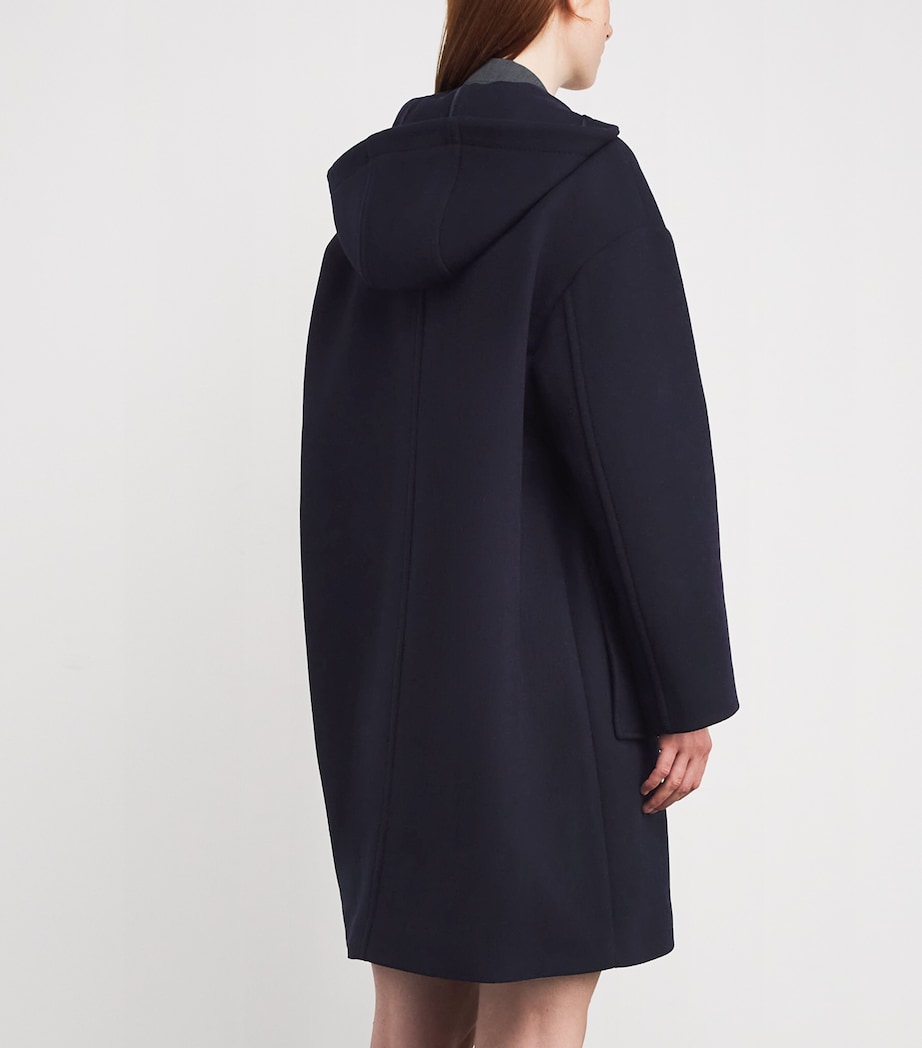 MAX&Co. Blue Wool-Blend Duffle Coat