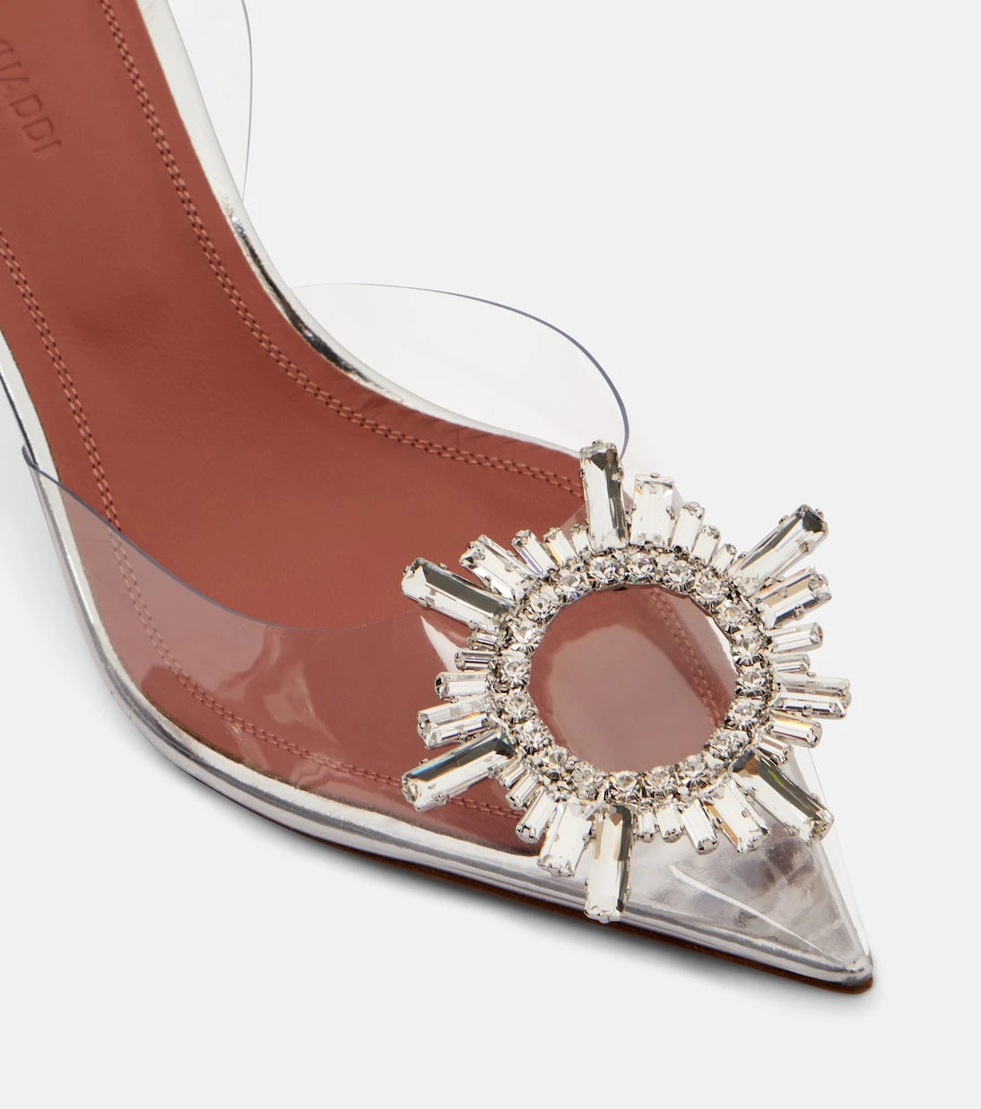 Amina Muaddi - Begum embellished PVC slingback pumps