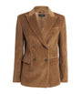 Weekend Max Mara Beige Cotton Corduroy Double-Breasted Blazer