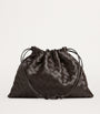 Bottega Veneta Brown Calfskin Dustbag Shoulder Bag