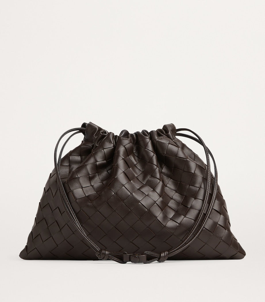 Bottega Veneta Brown Calfskin Dustbag Shoulder Bag