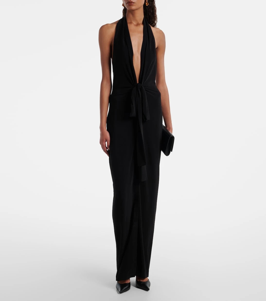 Norma Kamali - Halterneck maxi dress